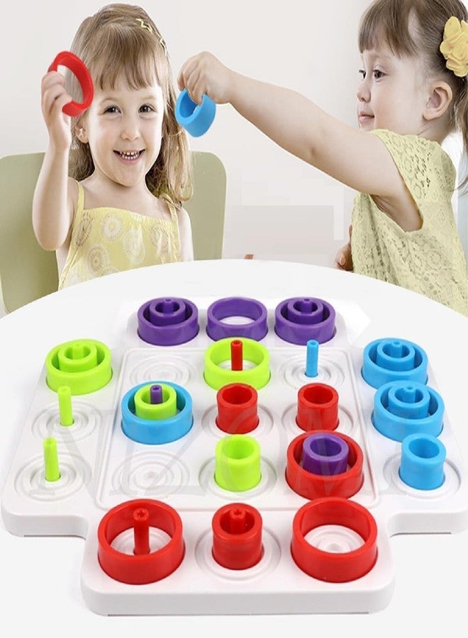 WAKTORO Trio Challenge Brain Teaser Strategy & War Games Board Game Tic Tac Toe Game Strategy Board Games Board Games Adults (Multi Color) - Image 5